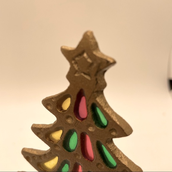 Vintage Brass Christmas Tree Votive Holder - Picture 2 of 8